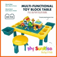 Multifunctional 4in1 Toy Block Table 300pcs / Meja Belajar Anak / Building Block / Bricks