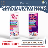 Spanduk Banner Konter / Banner Konter / Aksesoris Konter - Oneklik.1