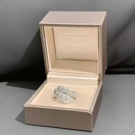 Bvlgari 寶格麗蛇頭寬版白金滿鑽戒指M碼，2019年購入