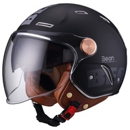 BEON หมวกกันน็อก Casco Capacete,หมวกกันน๊อคเลนส์คู่มอเตอร์ไซค์เปิดหน้าวินเทจ B122