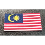 Bendera Malaysia Sulam Iron on Jahit pin Bendera