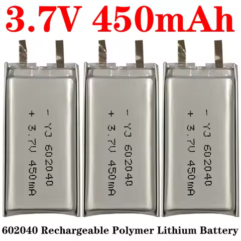 602040 Polymer Li Po Battery 3.7V 450mAh Lithium Battery DVR GPS Driving Recorder Bluetooth Headset 