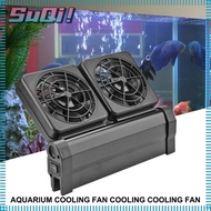 SUQI Aquarium Fan, 1/2/3/4 Fan Set Marine Pond Accessories Fish Tank Cooling Fan, Durable Reduce Water Temperature Adjustable Silent Fish Tank Chiller