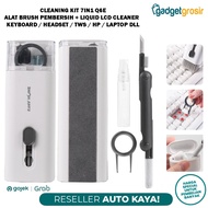 LAYAR Cleaning Kit 7in1 Q6E Portable With Liquid LCD Cleaner Brush Pen Set Cleaner Key Puller Keyboard Cleaning Tool TWS Headset Screen Cleaning Liquid HP Tab Laptop PC Monitor Microfiber Cloth High Quality Multifunction