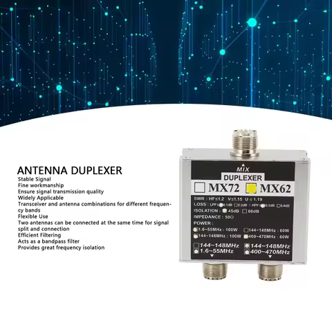 Antenna Combiner VHF UHF HF Short 3 Band Transit Station Combiner Duplexer Transceiver Duplexer VHF