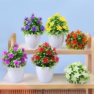 Decorative Flower Wreaths Artificial Flower Arrangements Artificial Potted Plants Simulation Bonsai Tree Green Grass Pot Ornament