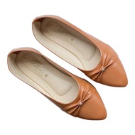 Nilin รองเท้าคัทชู ไซส์ใหญ่ 41 - 45 Bigsize ส้นแบน หัวแหลม สีสวย หนังนิ่ม หนังหุ้มส้น