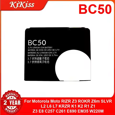 BC50 Battery For Motorola Moto RIZR Z3 ROKR Z6m SLVR L2 L6 L7 KRZR K1 K2 R1 Z1 Z3 E8 C257 C261 E690 