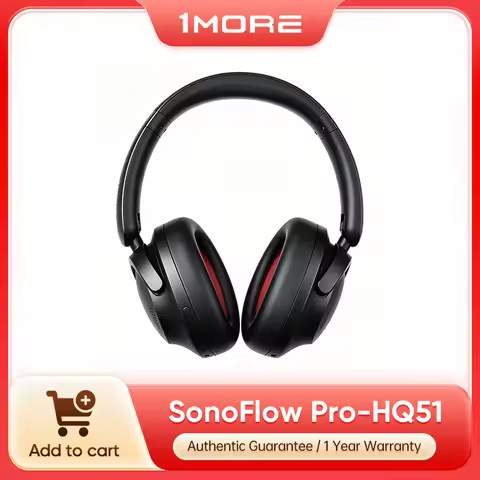 1MORE SonoFlow Pro HQ51 ANC Headphones Bluetooth 5.4 Hi-Res LDAC 40mm DLC Driver 42dB QuietMax ANC 1