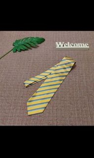 全新 現貨 AB ANTONIO BALDAN 型男必備 黃藍綠條紋領帶 紳士領帶 上班領帶 絲質領帶 黃色領帶