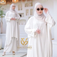 Adzani One Set Abaya Tunic Rayon Twill Premium/ Set Abaya Skirt Tunic Umrah Hajj