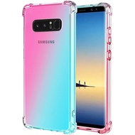 LUOWAN เคส TPU สำหรับ Galaxy Note 8สำหรับ Samsung Galaxy Note 8ไล่ระดับสีรุ้งฝาครอบโทรศัพท์กันตก