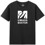 UMass Boston T-Shirt Maston University Boston Branch All-Match Loose Pure Cotton Short-Sleeved Souve