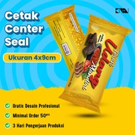 Custom Center Seal Printing - 4x9cm