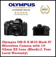 Olympus OM-D E-M10 Mark IV Mirrorless Camera with 14-42mm EZ Lens (Black)(1 Year Local Warranty)