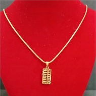 Original 916 Gold Pendant Necklace Chain Women Birthday Emas Bangkok Original Rantai Leher Emas Kalu
