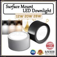 LED Surface Mount Downlight Light 12W 20W 28W 4" 5.5" 7" Black Ceiling Light Lamp Lampu Siling