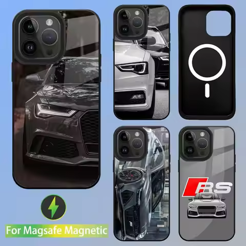 R-S 6 7 sport car Phone Case For iPhone 16,15,14,13,12,11,Plus,Pro,Max Mini A-AudiS-S Magsafe Magnet
