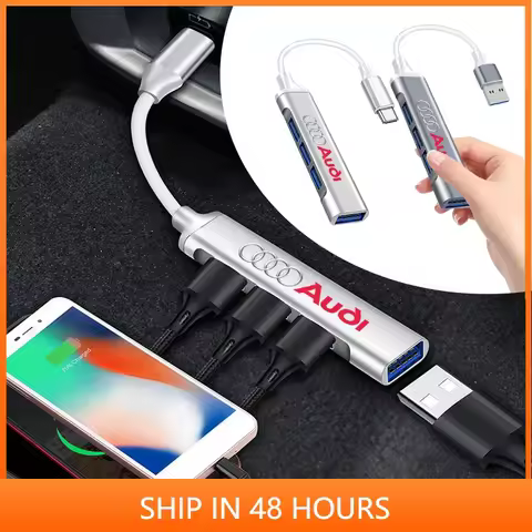 Type c 4 port USB High Speed 4 in 1 USB c Adapter For Audi A3 A4 A5 B8 8P B9 8V B6 B7 A1 A6 C6 Q3 Q5