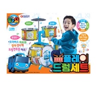 Free Shipping Korea Daigou Tayo Bus Percussion Drum for Kids, Simulation Jazz Drum Toy, Musical Perc