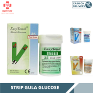 Onestuff Strip Refil Uji Gula Darah Easytouch Diabetes - Alat Test Strip Gula Darah Strip Cek Gula Darah Glucose isi 25 pcs/alat cek gula darah/alat tes gula darah diabetes/stik cek gula darah easy touch/alat cek gula darah 3 in 1 lengkap