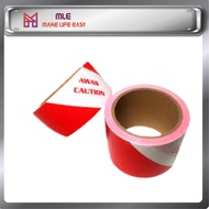 48MM X 70M AWAS TAPE RED/WHITE