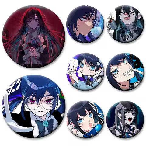 Creative Cartoon Badge Ado Kyogen X Uta Enamel Pins I Love Ado Vintage Anime Brooches for Backpack A