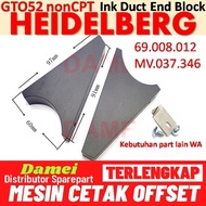 HEIDELBERG INK DUCT END BLOCK GTO52 69.008.012 MV.037.346 INK DIVIDER