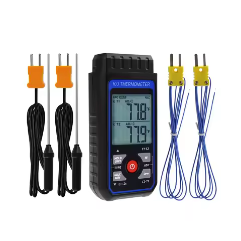 ABNC-Thermocouple Thermometer Digital K Type Thermometer with 4 Thermocouples, -328-2500℉ Measuring 