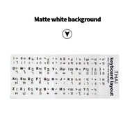 Keyboard Thai สติกเกอร์ติดแป้นพิมพ์ ลายตัวอักษรภาษาไทย ภาษาอังกฤษ สำหรับแล็ปท็อป สติ๊กเกอร์แป้นพิมพ์