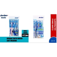 JORDAN Smile Perfectly Reach & Clean Toothbrush 4's+2's / Deep Clean 3's+1's