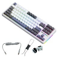 【 JJM MALL】-Aula F87 Mechanical Keyboard Set Kit 87 Key Hotswap Wireless Keyboard RGB PBT Gaming Key