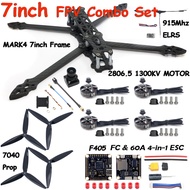 MARK4 7inch Carbon Fiber Frame Kit 2806.5 V8 Brushless Motor F405 FC 60A ESC 7040 Propeller 19mm Cam