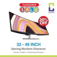 [32 34 38 40 43 49 inch] High-end Gaming Monitor 2K 4K UHD Alienware Widescreen UltraSharp HDMI Moni