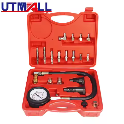 Diesel Cylinder Pressure Guage Engine Compression Tester TU-15A Kit 0~1000psi