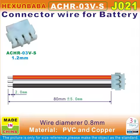 10pcs ACHR-03V-S 3P 1.2mm Connector Terminal Jack Wire for Digital Battery J021 J022