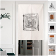 Customized Nordic Style Door Curtain for Kitchen Living Room Home Decoration Japanese Style Doorway Curtain Whole Piece Long Curtain Velcro