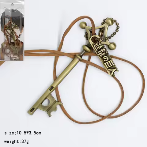 Anime Attack on Titan Eren password cosplay pendant Necklace Shingeki no Kyojin Rope Chain Necklace 