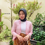 AKSESORIS CARDIGAN BOLERO PESTA WEDDING PENGANTIN BROKAT SALEM BWW035