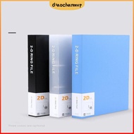 DIACHAMY Transparent Folder, D-shaped Office Document Binder File Folder, 2 Holes Plastic Lever Arch