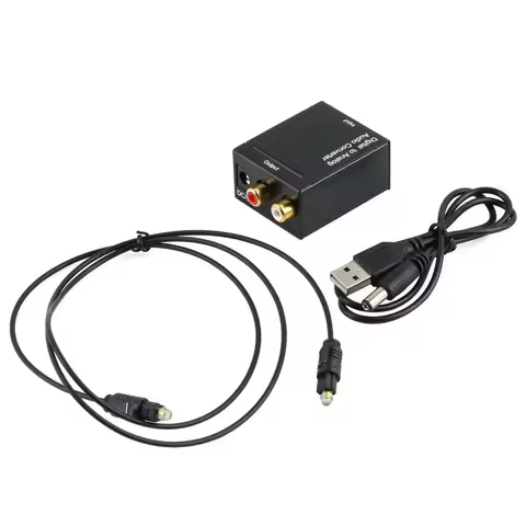 Digital Coaxial Toslink To Analog RCA L/R Adapter Optical Coax Toslink RCA Audio Adapter Audio Decod