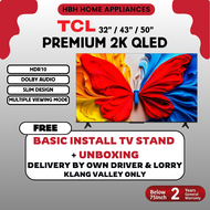 [FREE BASIC INSTALL] TCL 2K QLED Google TV Dolby Audio (32") 32V5C / (43") 43S5K / (50") 50S5K | And