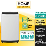 Hisense 8.0KG Top Load Washing Machine WTAR8011G | Toshiba 7.2KG Fully Auto Washing Machine AW-F820S