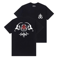 T-shirt Distro 24s T-shirt Katarsis shirt Satanic Luciver 666 Black