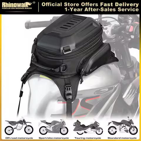 Rhinowalk Motorcycle Tank Bag New Universal Waterproof 15L-18L Fits Most Enduro/Dual Sport/Adv Motor