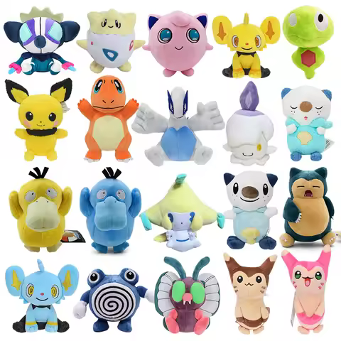 Pokemon Jirachi Geodude Lugia Litwick Oshawott Zygarde Core Plush Toys Togepi Charmander Snorlax Stu
