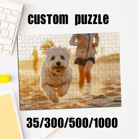 35/300/500/1000pcs Personalized Custom Photo Puzzle wedding photos Customize Toys for Kids Gifts