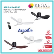 Aero Air AA335 35" / 46" / 52" Ceiling Fan with Dimmable 24W Tri Tone LED - Regal Lighting