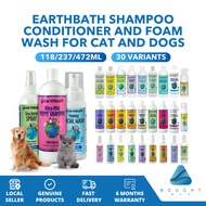 Earthbath Shampoo, Conditioner, Cat Shampoo, Spray, Spritz, Foam, Facial Wash For Pets 118/237/472ml