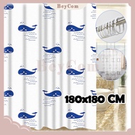 180x180 cm Waterproof Shower Curtain/ Shower Curtain + Ring HOOK